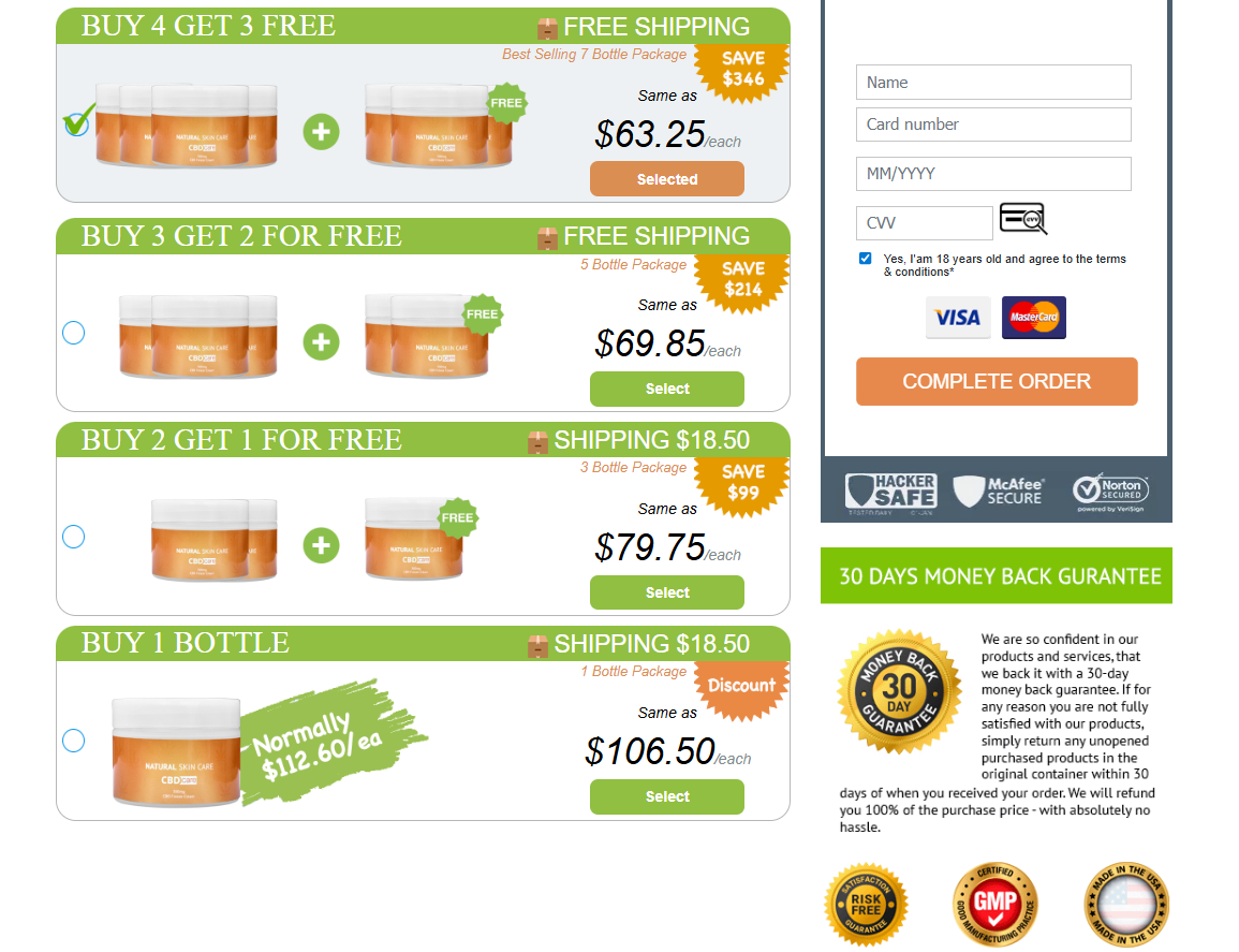 CBD Care Pain Relief Cream Australia